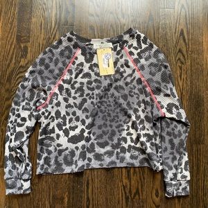 NWT Vintage Havana Waffle-Knit Long-Sleeve